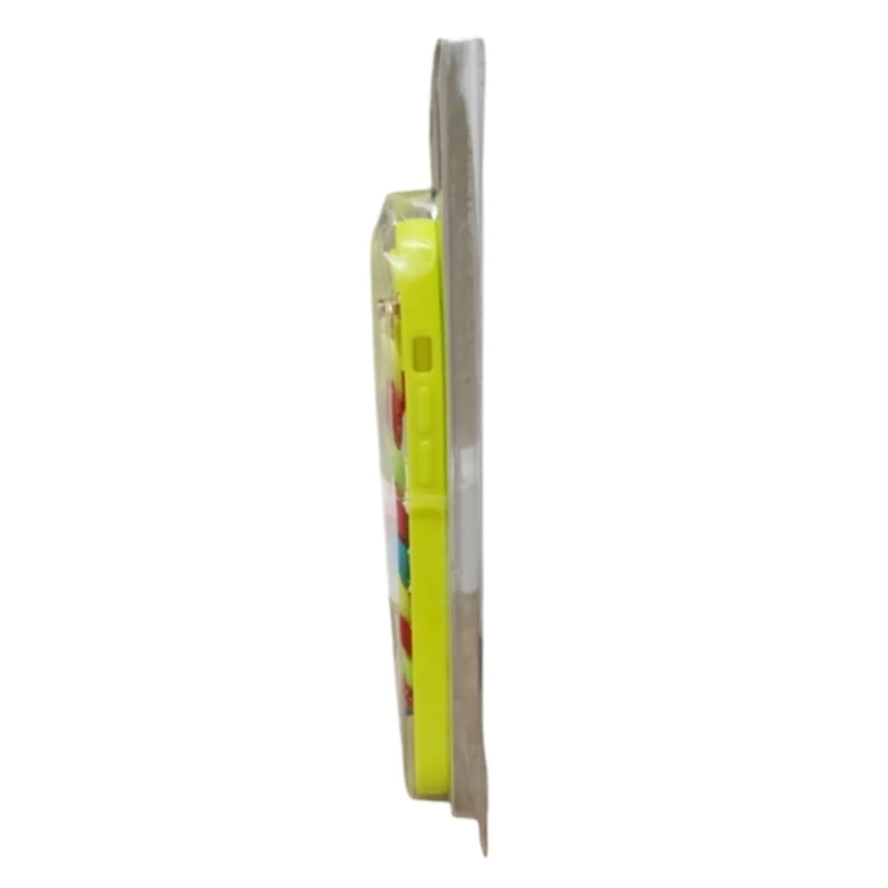 Lime Green‎ Phone Case with Decorative Rainbow Chain for iPhone 13 Pro Max